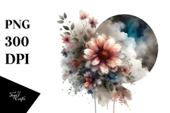 Modern Grungy Flower PNG Product Image 1