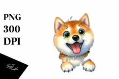 Cute Funny Furry Shiba Inu Clipart Product Image 1