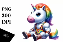 Baby Unicorn Wrestler's Singlet PNG Product Image 1