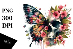 Grungy Spring Butterfly PNG Product Image 1
