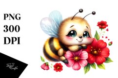 Sleeping Baby Bee Clipart Product Image 1