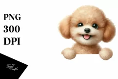 Funny Baby Poodle Smiling | Watercolor Splash Product Image 1