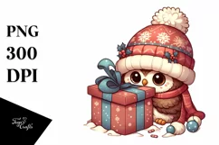 Retro Winter Baby Swan Clipart Product Image 1