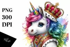 Baby Unicorn King's Crown PNG Product Image 3