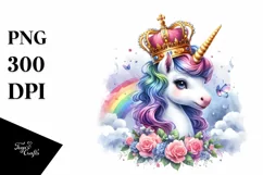 Baby Unicorn King's Crown PNG Product Image 1