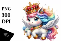 Baby Unicorn King's Crown PNG Product Image 1