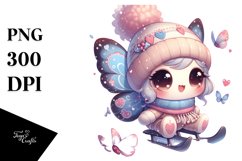 Digital Winter Butterfly Art Product Image 1