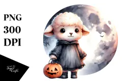 Cute Baby Lamb for Halloween PNG Product Image 1