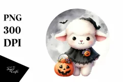 Cute Baby Lamb for Halloween PNG Product Image 1