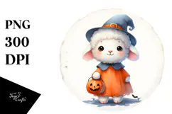 Cute Baby Lamb Halloween PNG Product Image 1