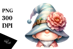 Cute Watercolor Gnome with Big Hat Product Image 1