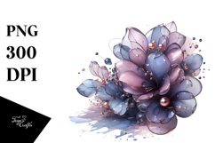 Abstract Glossy Lilac with Metallic Insertions | Clipart Product Image 1