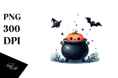 Funny Halloween Cauldron, Simple PNG Product Image 1
