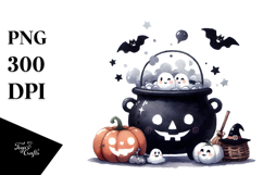 Funny Halloween Cauldron, Simple PNG Product Image 1