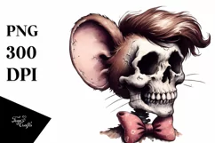 Skull Hair Bow Jerry the Mouse PNG Product Image 1