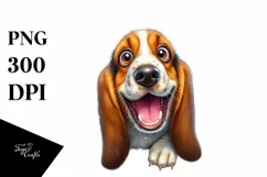 Cute Funny Furry Basset Hound Clipart Product Image 3