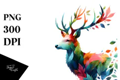 Vibrant Watercolor Deer, 20 oz Tumbler Product Image 1