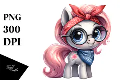 Expressive Baby Pony Bandana & es Clipart Product Image 1