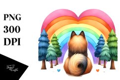 Cute German Shepherd with Heart PNG Product Image 1