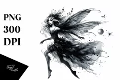Gothic Fairy Watercolor Illustration Product Image 1