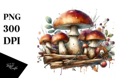 Mushroom Watercolor, PNG Product Image 1