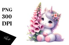 Baby Unicorn Foxglove Clipart Product Image 3