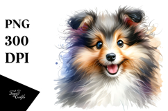 Happy Shetland Sheepdog Baby PNG Product Image 1