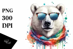 Quirky Colorful Artistic Polar Bear Clipart Product Image 3