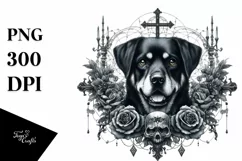 Gothic Dog Watercolor | Summer Clipart Product Image 1