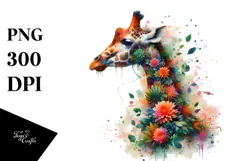 Vibrant Watercolor Giraffe, 20 oz Tumbler Product Image 1