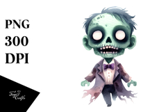 Funny Halloween Zombie, Simple PNG Product Image 1