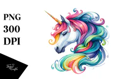 Vibrant Unicorn in Style PNG Product Image 1