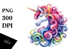 Vibrant Cute Unicorn PNG Product Image 1