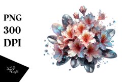 Abstract Shiny Rhododendron Made of Shiny Material | Clipart Product Image 3