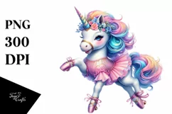 pastel Baby Unicorn Quickstep Dancer's Outfit PNG Product Image 3