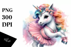 pastel Baby Unicorn Quickstep Dancer's Outfit PNG Product Image 3