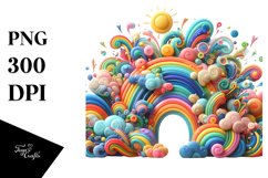 Colorful Rainbow Clouds | Clipart Product Image 3