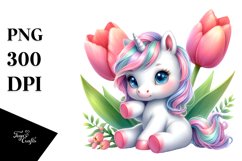 Baby Unicorn Tulip Clipart Product Image 3