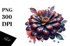 Zinnia,Metallic Insertions | Clipart Product Image 3