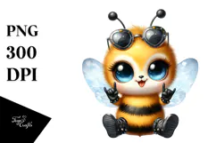 Baby Bee with Rocker Look PNG Product Image 1