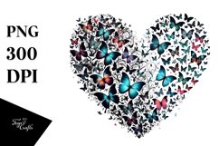 Butterflies Heart PNG Product Image 1