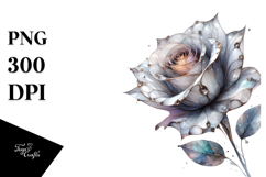 Rose with Metalic Insertions PNG Product Image 1