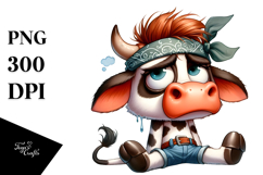 Cute Cow Bandana, Balanced PNG Product Image 1