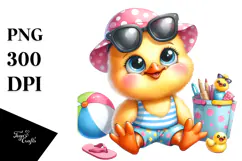 Colorful Chic Baby Macaw Watercolor | Sublimation | Clipart Product Image 1