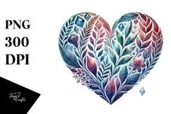 Watercolor Heart PNG Product Image 1