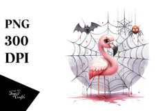 Cute Flamingo Halloween Clipart Product Image 1
