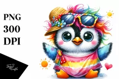 Cute Baby Penguin for Summer Clipart Product Image 1
