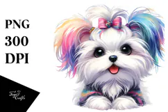 Happy Maltese Baby PNG Product Image 1