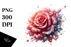 Abstract Shiny Rose, PNG Product Image 1