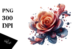 Abstract Shiny Rose, PNG Product Image 1